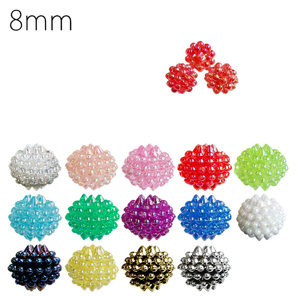ASH-BL8 Berry Beads, 8mm, 50pcs (bag)