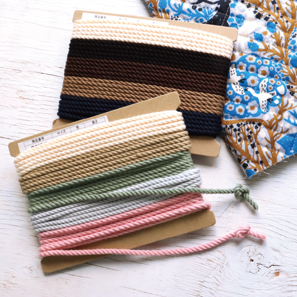 DC5337-A・B　Mercerized Cotton Cord M size,3m each 5 colors (Roll)