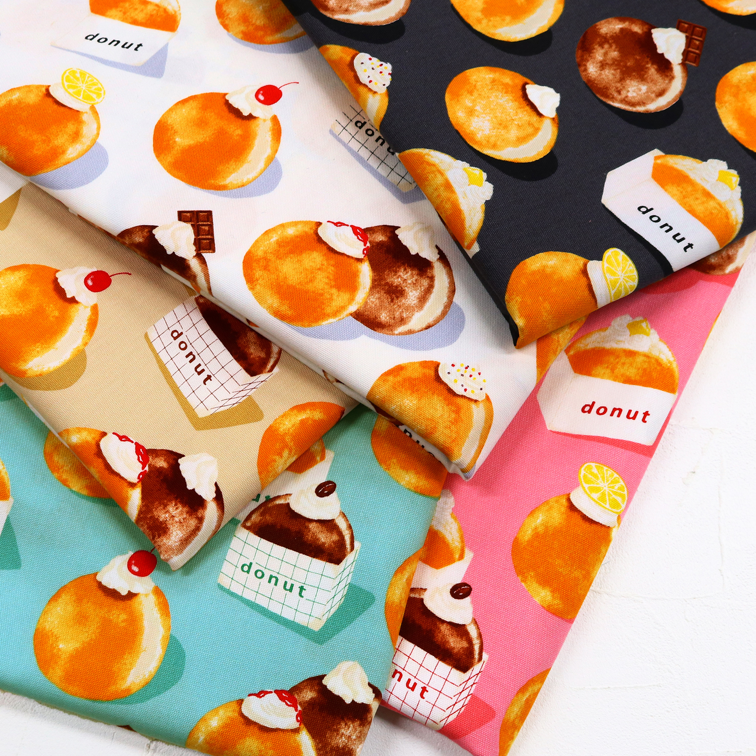 AP55108H-1 donut, Oxford print fabric, width approx. 110cm, 1m/unit (m)