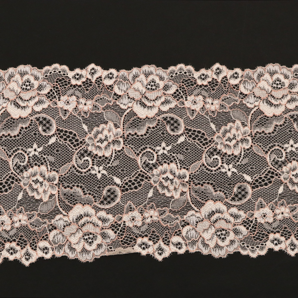 【限定特価】TOK-49322-73 特価ストレッチレース  巾約15cm*50ｍ乱 ピンク (巻)