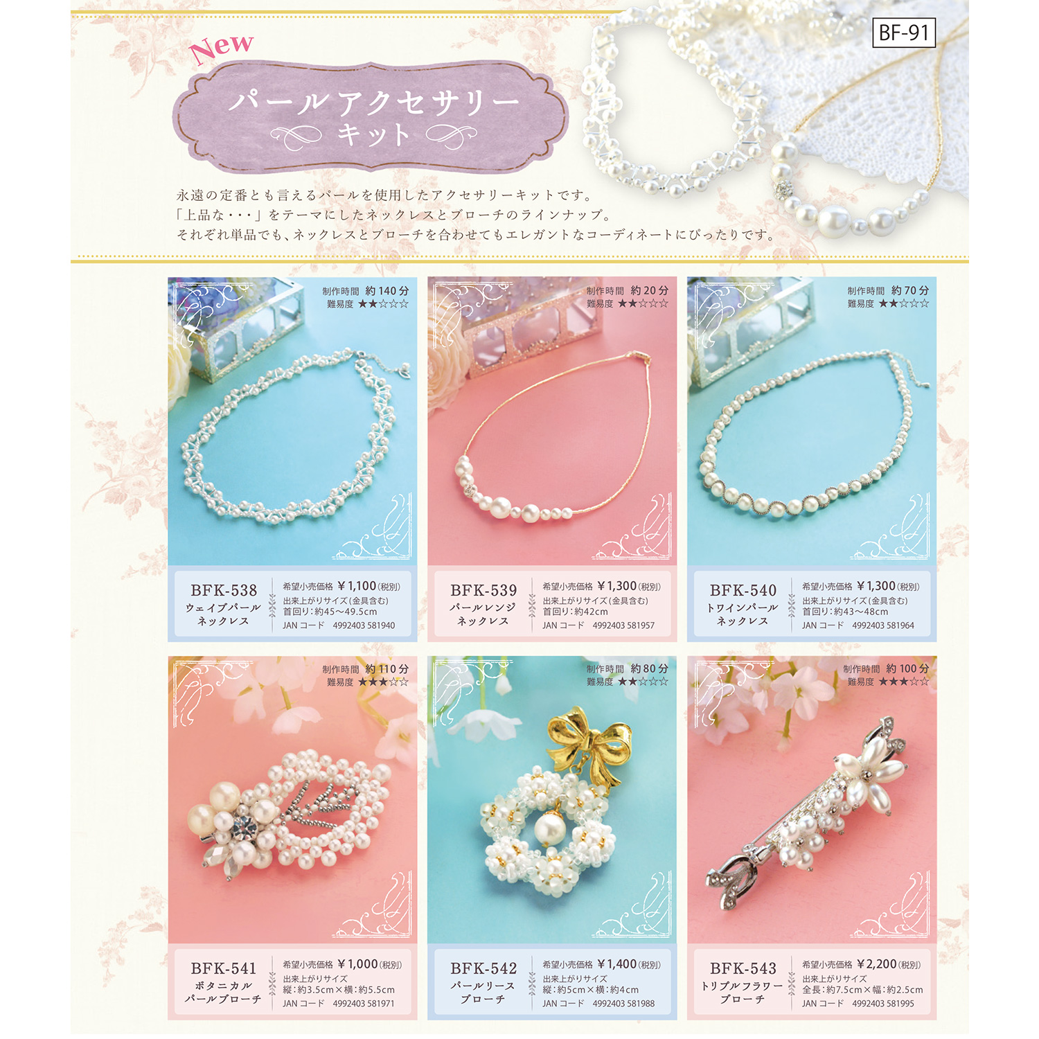 [Limited to pre-orders][On order/not returnable] ■BFK538-543 Pearl Accessory Kit, 2-pack set (set)