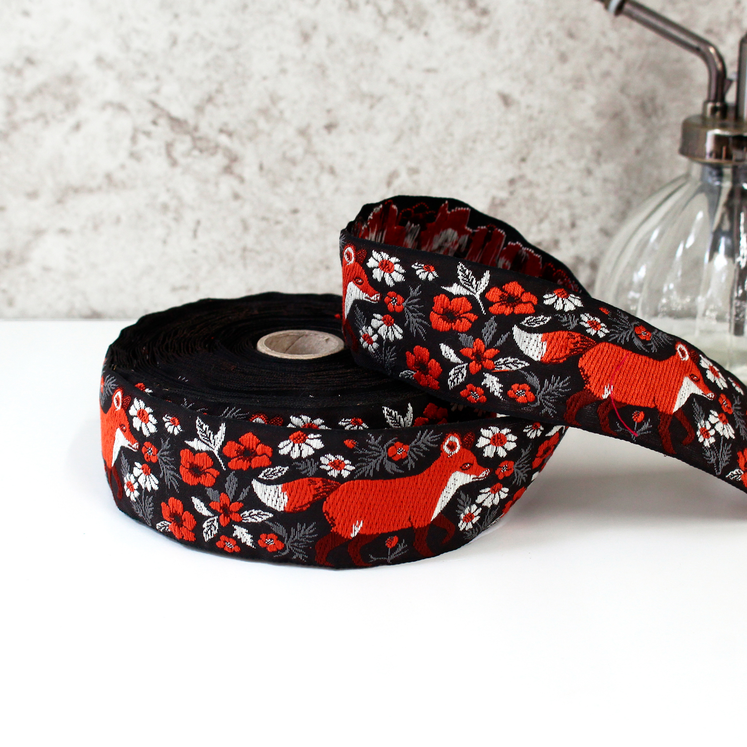 PAU100659-4-50 KAFKA Ribbon from Germany Width 3.7cm 50cm/unit(pcs)