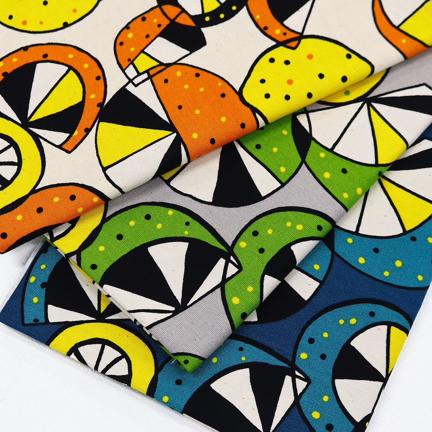 IBK99415-1 コットンオックス 柑橘系 巾約112cm 1m単位 (m)