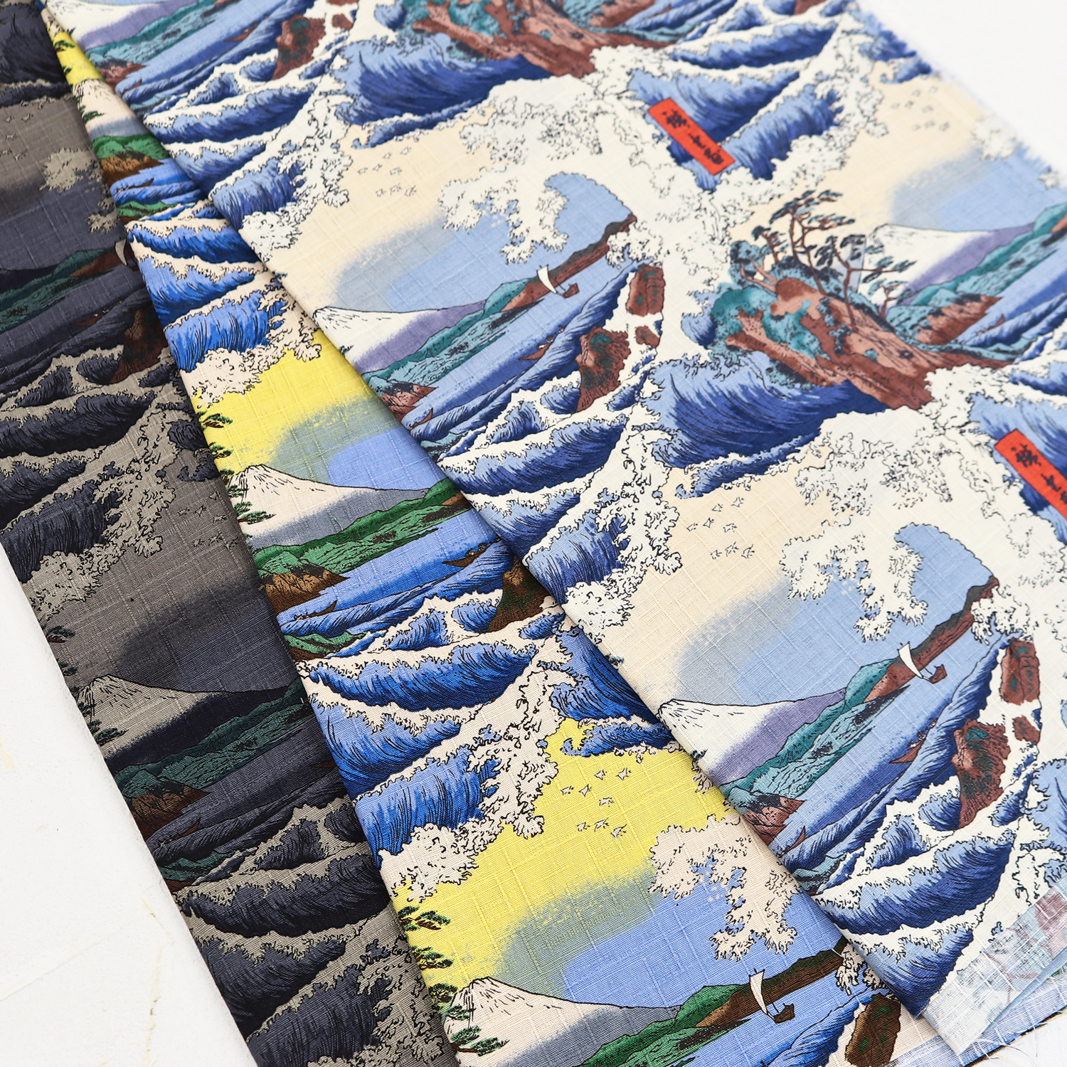 H1026-1120-3 和柄ドビー 富嶽  巾約112cm 1m単位（m）