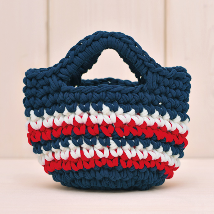 YW-47 Takagi Textile Knit Fabric Mini Bag Knitting Kit (Navy)