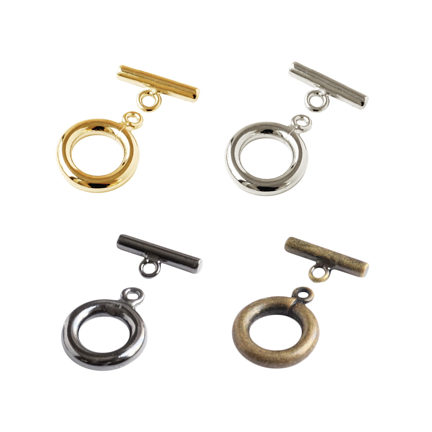 A3 Toggle Clasps Round middle 5 sets (pack)