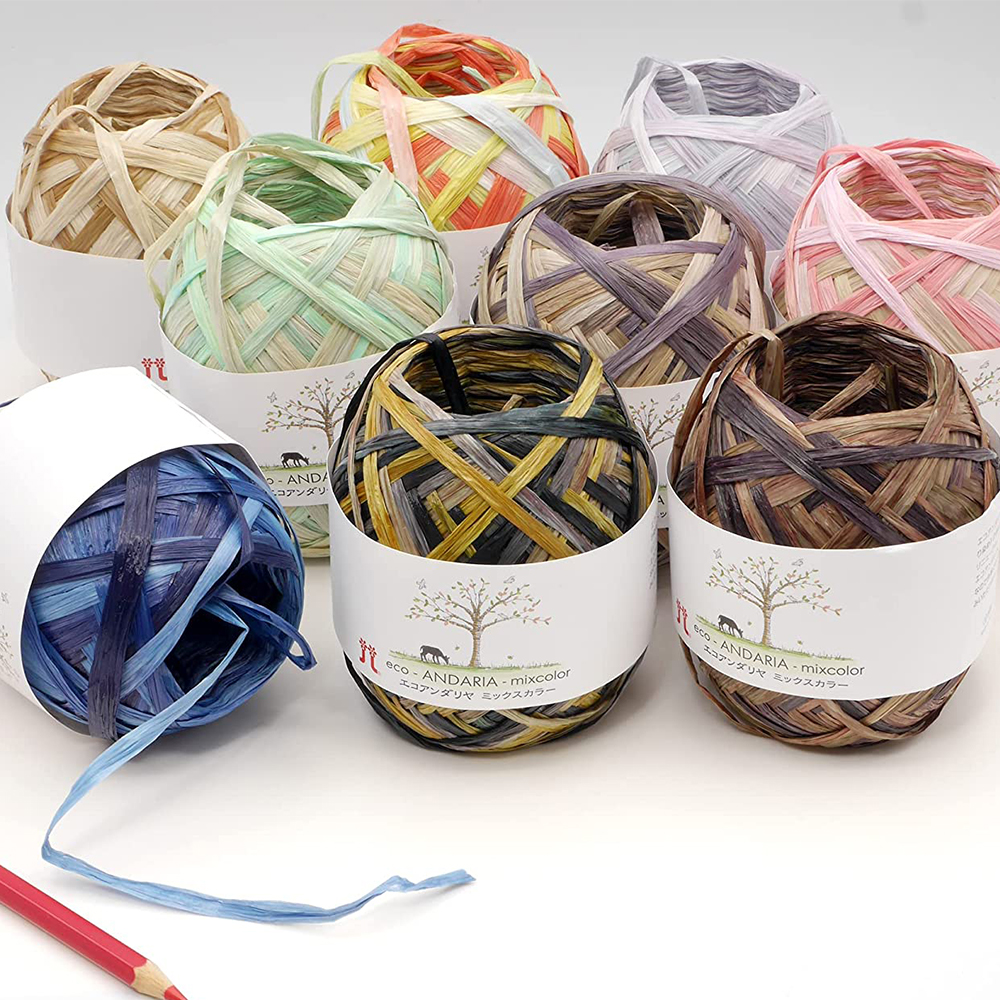 H0226　HAMANAKA ECO-ANDARIA 《MIX COLOR 》40g ", about 80m <5 balls included> (bag)