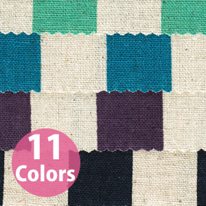 ICH29000-2 Cotton/Linen Blend Canvas Stripes 1m/unit (m)