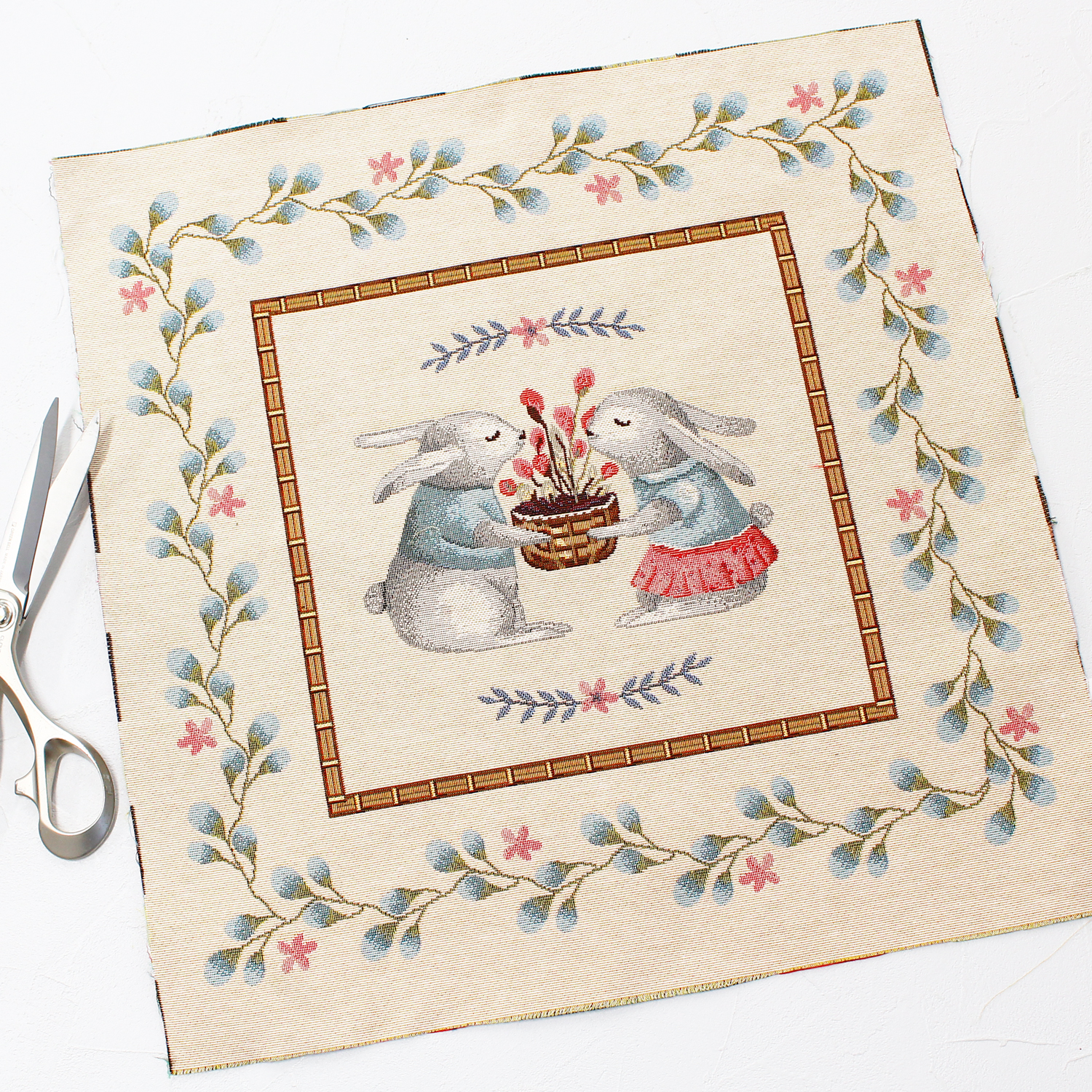 ■ARTI-KISS650-3 GOBELIN Panel Fabric from Europe width approx,47x47cm same design 3 sheet set (set)