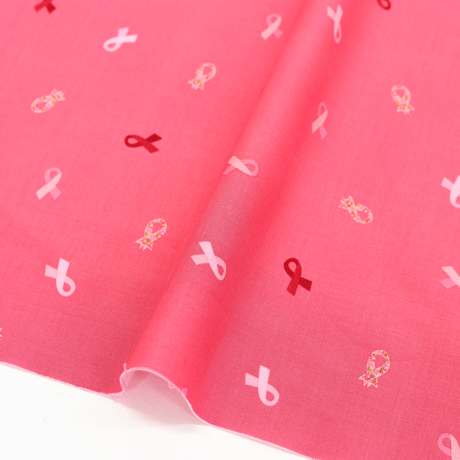 USA2607-699 Pink ground Ribbon pattern USA print USA cotton sheeting Width approx. 110cm 1m unit (m)USAプリント　USAコットン　シーチング