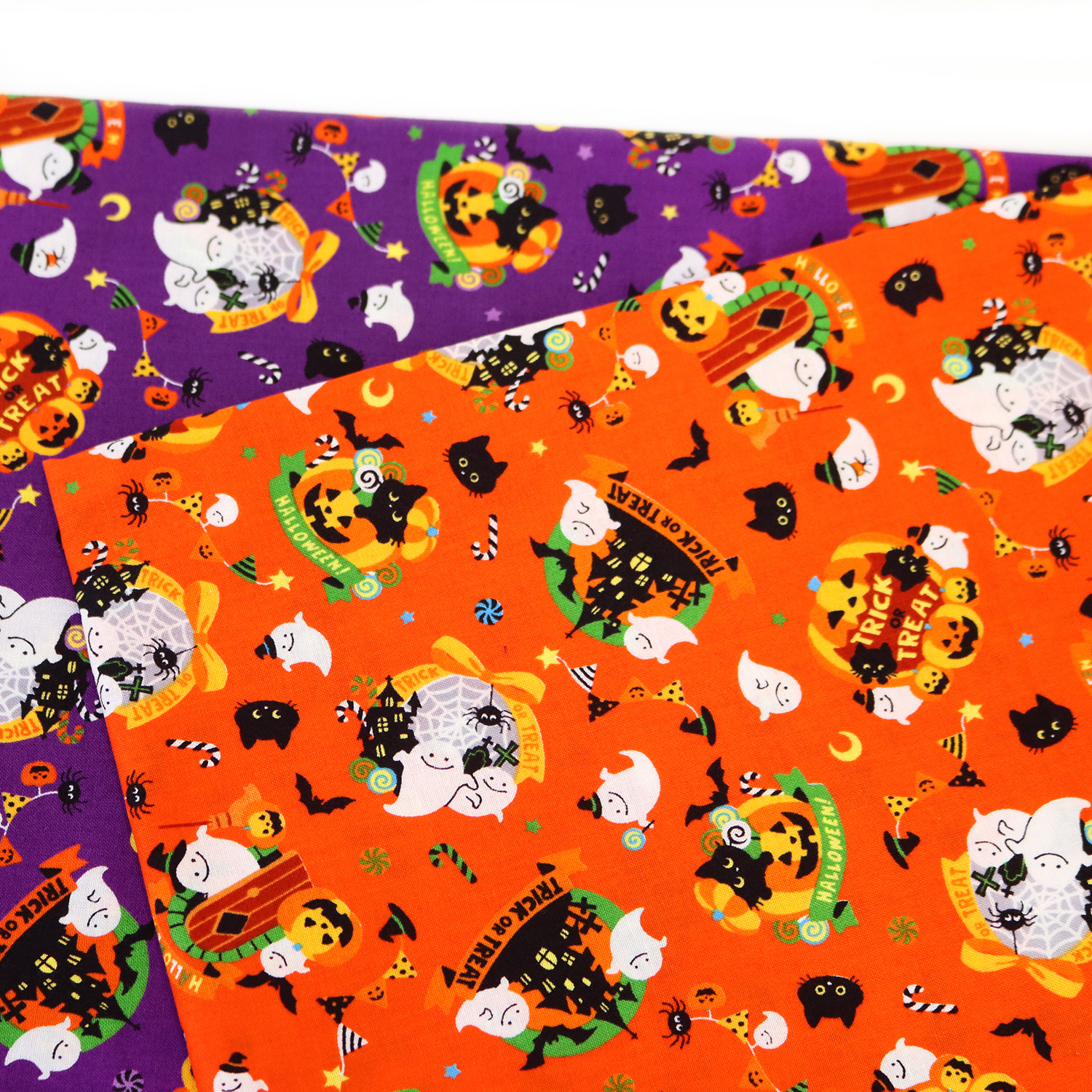 AP55101H-1 Halloween print fabric, ghost and candy pattern, 1m unit (m)