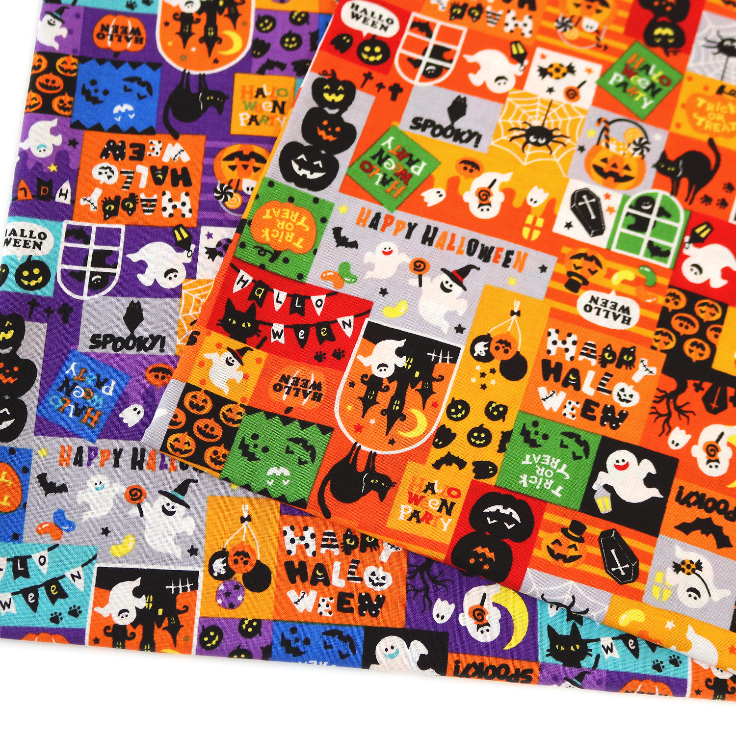 AP55101H-3 Halloween patchwork tile pattern 1m unit (m)