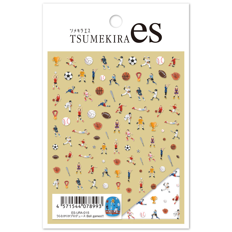 【第二弾】【お取り寄せ・返品不可】ES-URA-015 【es】うらなかりかプロデュース Ball games!!! ツメキラ ネイルシール 2026年8月発売 (枚)