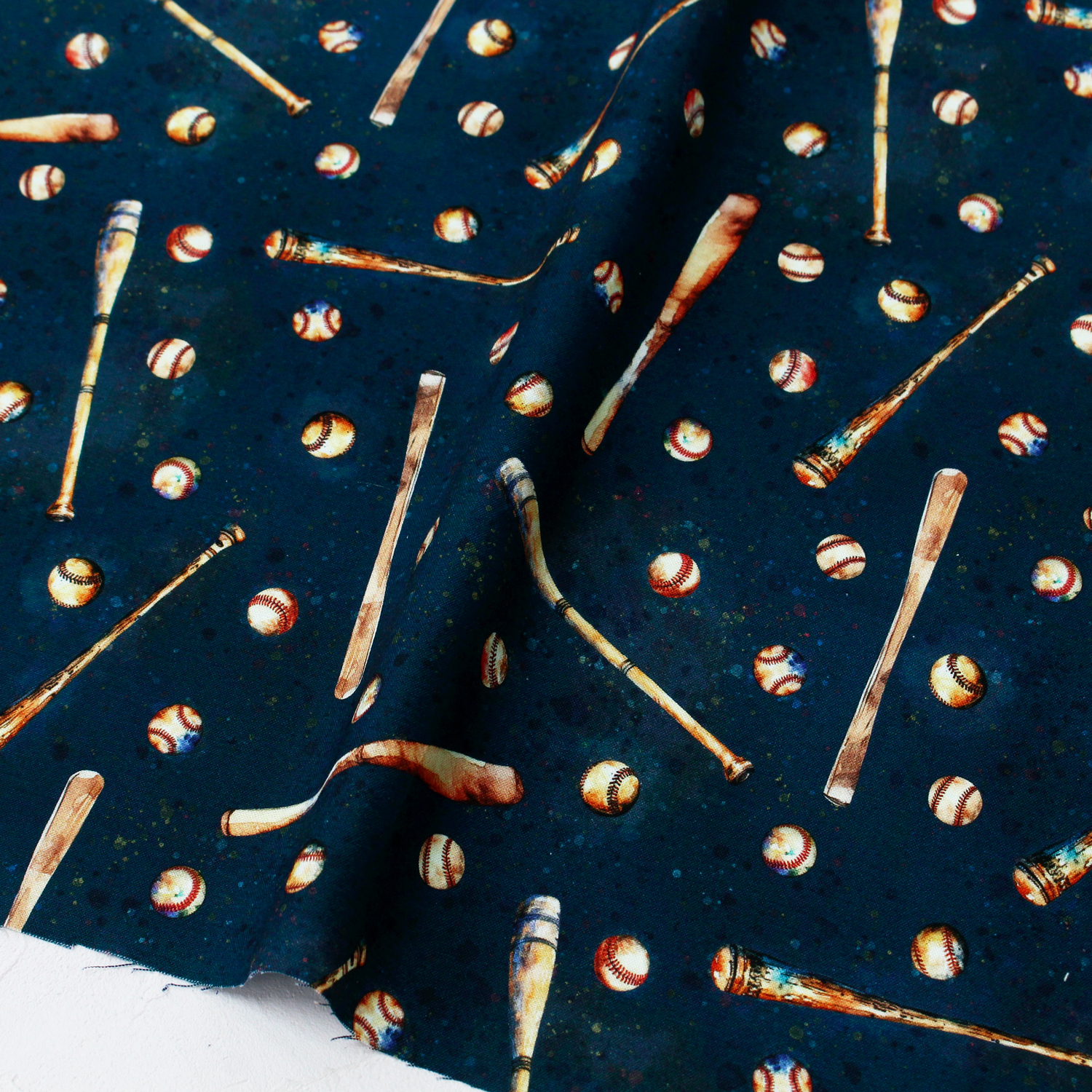 [0809 New Pattern] ROB22910-9 Navy Ball and Bad ROBERTKAUFMAN USA Print 1m unit (m)
