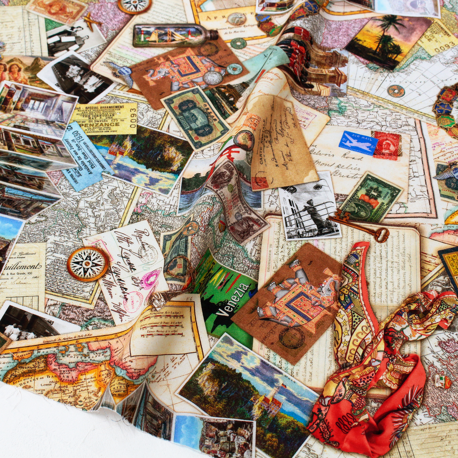 [0809 New Pattern] ROB23073-200 Travel Memories ROBERTKAUFMAN USA Print 1m Unit (m)