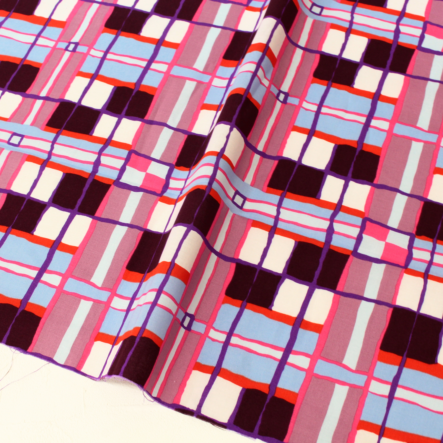 [0809 New Pattern] FSP708 Square Purple and Blue FreeSpirit USA Print Unit 1m (m)