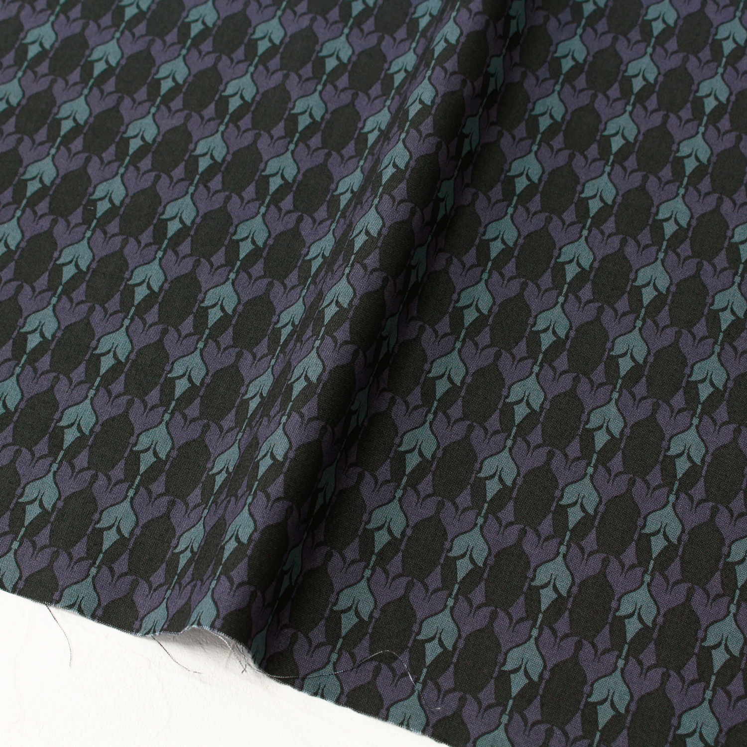 [0809 New Pattern] FSP713 Black Damask Style FreeSpirit USA Print Unit 1m (m)