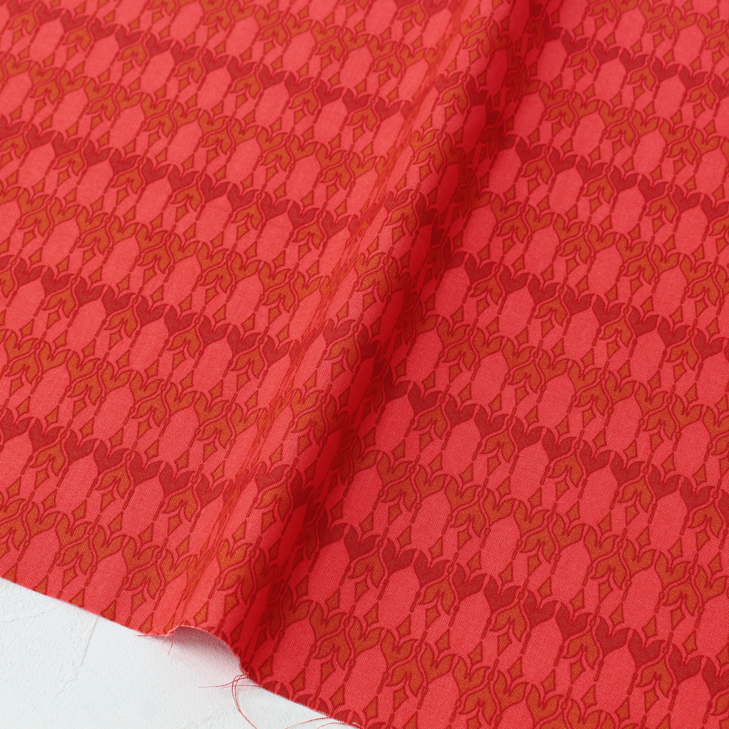 [0809 New Pattern] FSP714 Red Damask Style FreeSpirit USA Print Unit 1m (m)