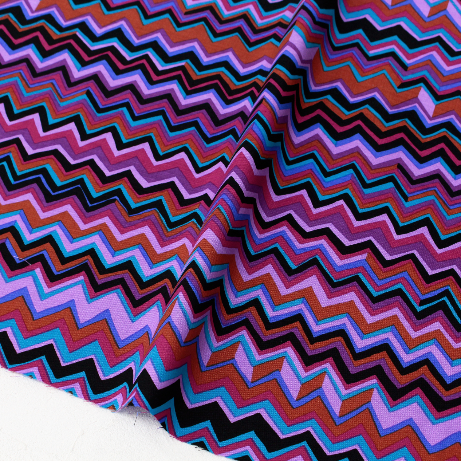 [0809 New Pattern] FSP715 Purple Zigzag FreeSpirit USA Print Unit 1m (m)