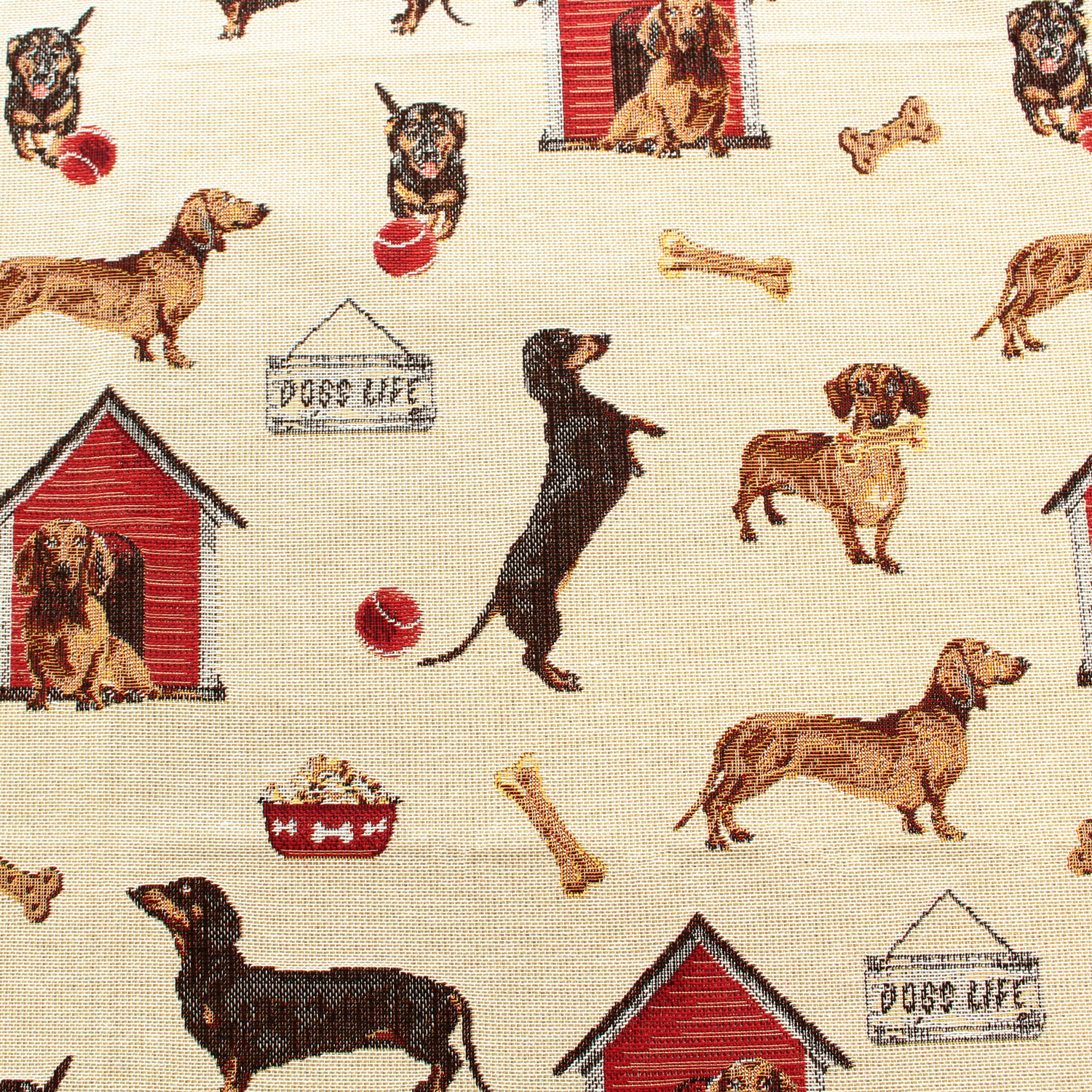 GB-DACHSHUND Import Fabric Gobelin 140cm width 1m/unit (m)