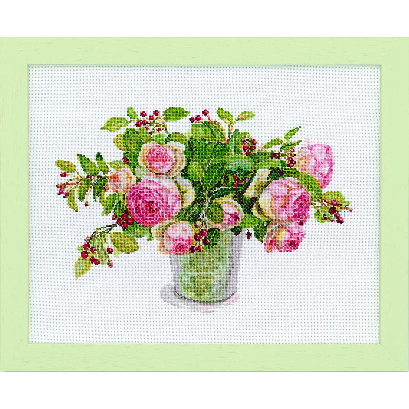 CSK552102 LECIEN Embroidery Kit Cosmo COSMO Fujico Colction Roses and Juneberry (Pcs)