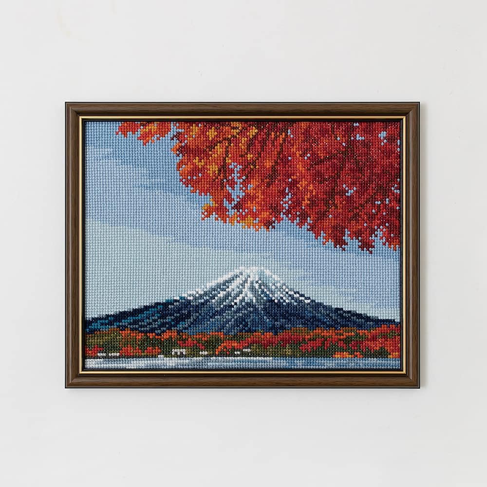CSK522003 LECIEN [Lucian] Embroidery Kit Cosmo [COSMO] Seasons and Japan's Landscapes - Fuji and Autumn Leaves Cross Stitch Kit (Pieces)