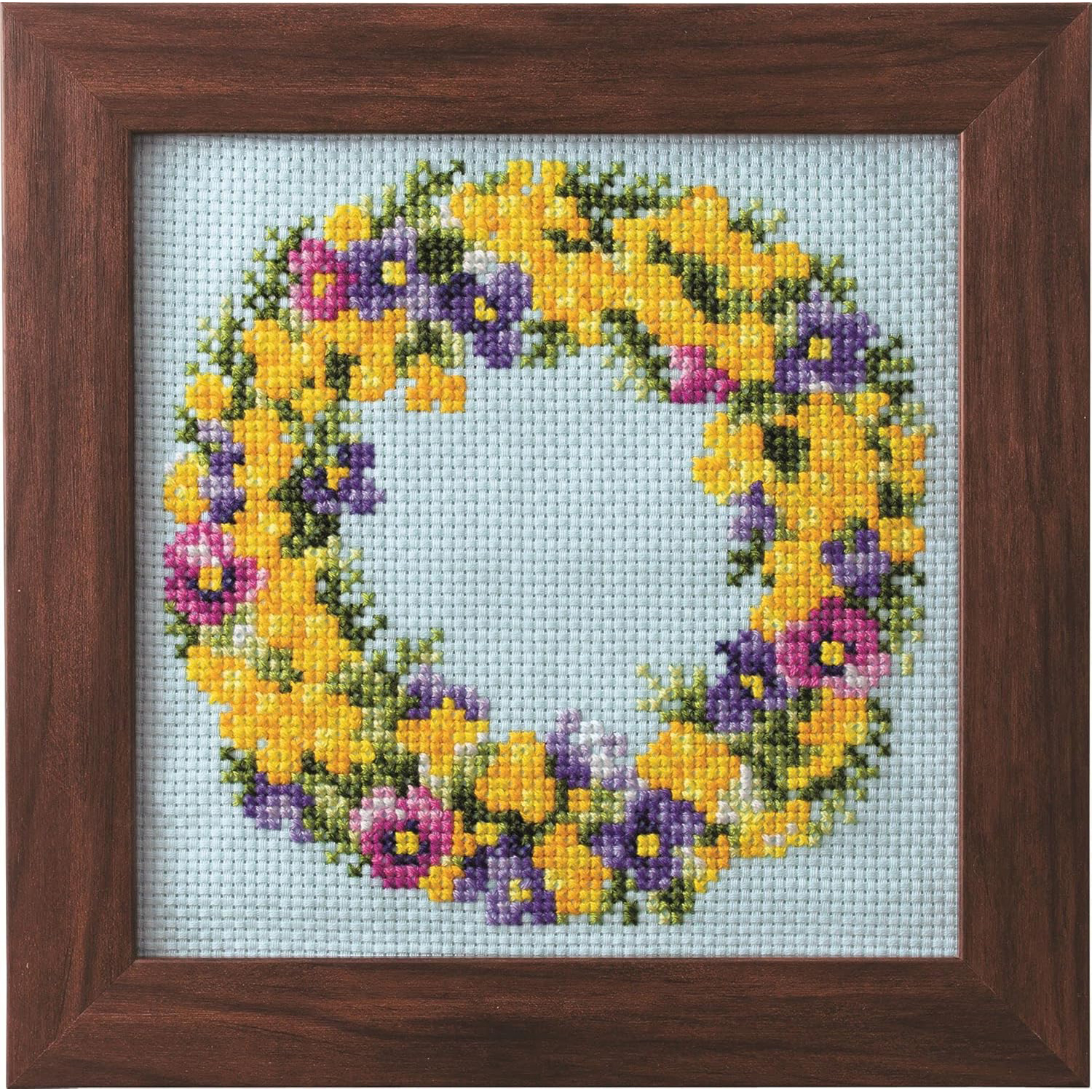 CSK522203 LECIEN [Lucian] Cosmo Embroidery Kit Seasonal Flower Arrangement Mimosa Wreath (Pieces)