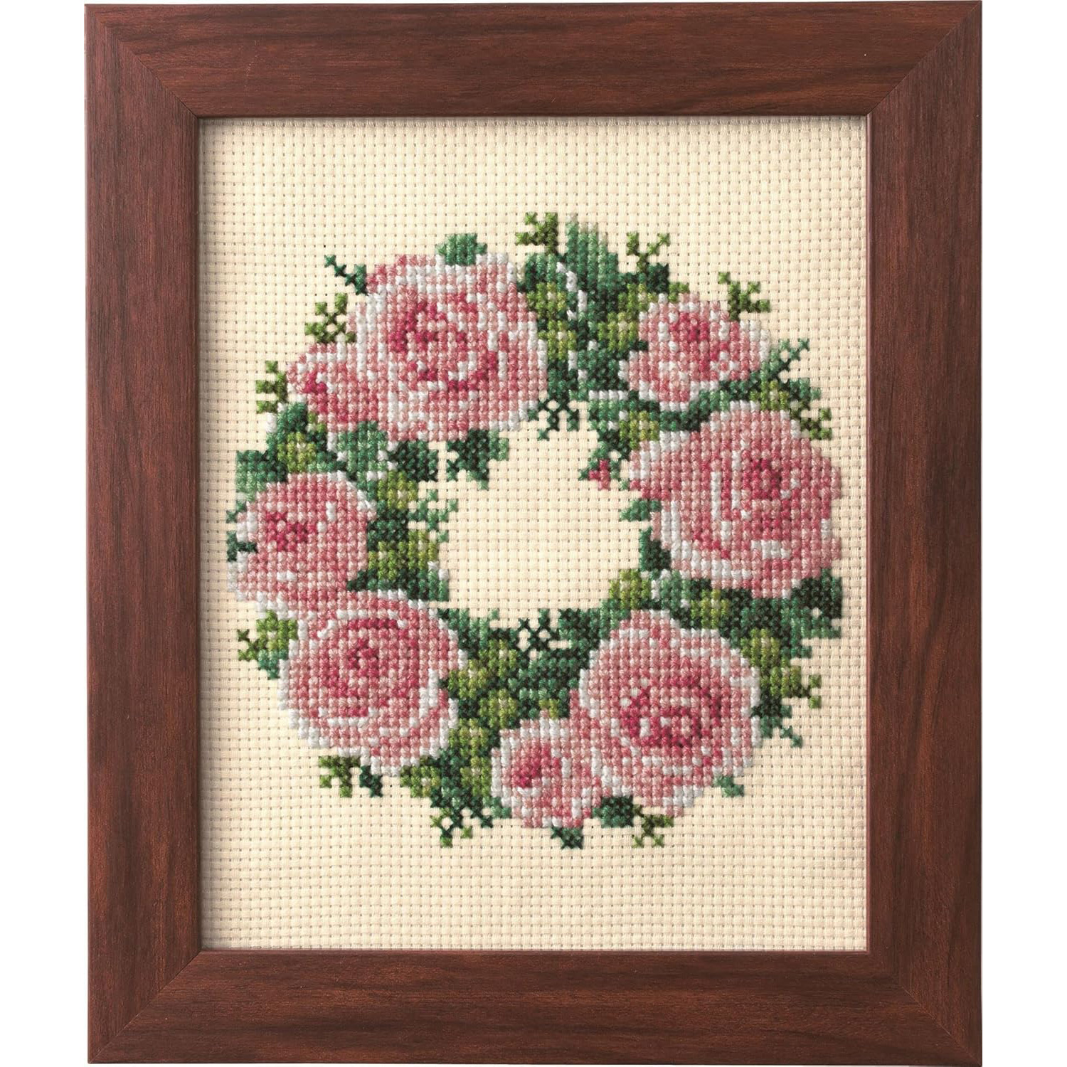 CSK522209 LECIEN [Lucian] Cosmo Embroidery Kit Seasonal Flower Arrangement Rose Wreath (Pcs)
