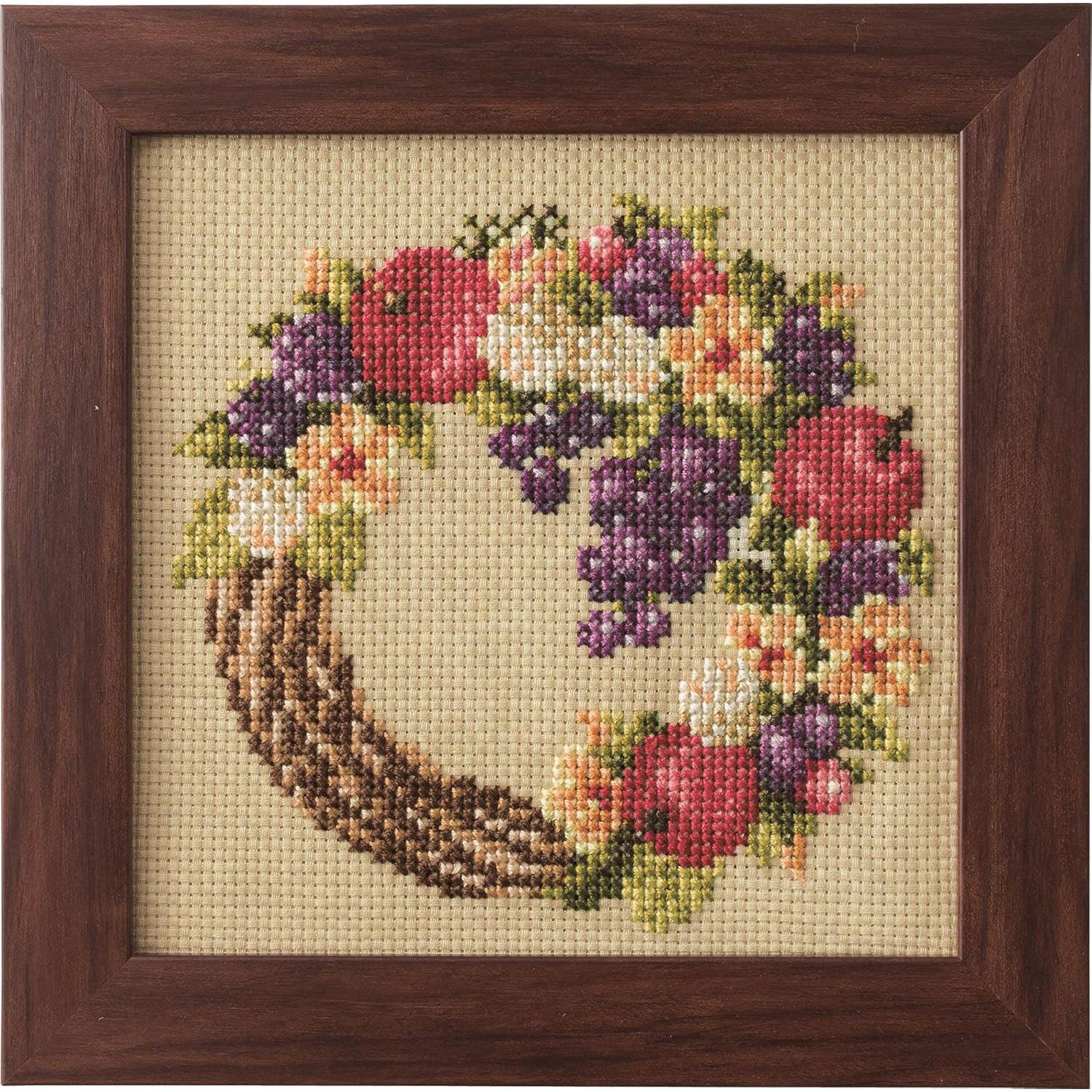 CSK522210 LECIEN [Lucian] Cosmo Embroidery Kit Seasonal Flower Arrangement Fruit Wreath (Pieces)