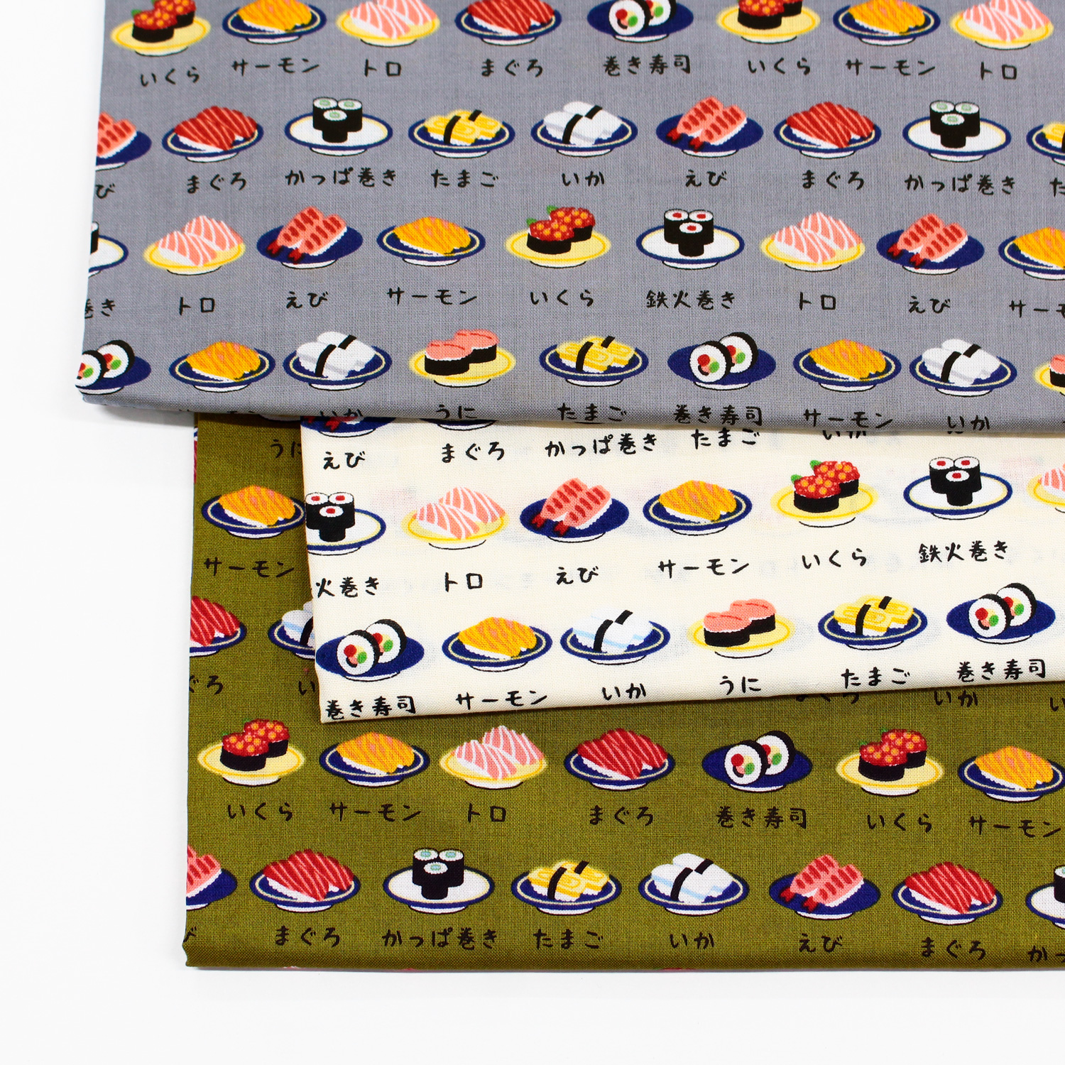 AS5030-24 Japanese pattern fabric Sushi width approx, 112cm 1m/unit (m)