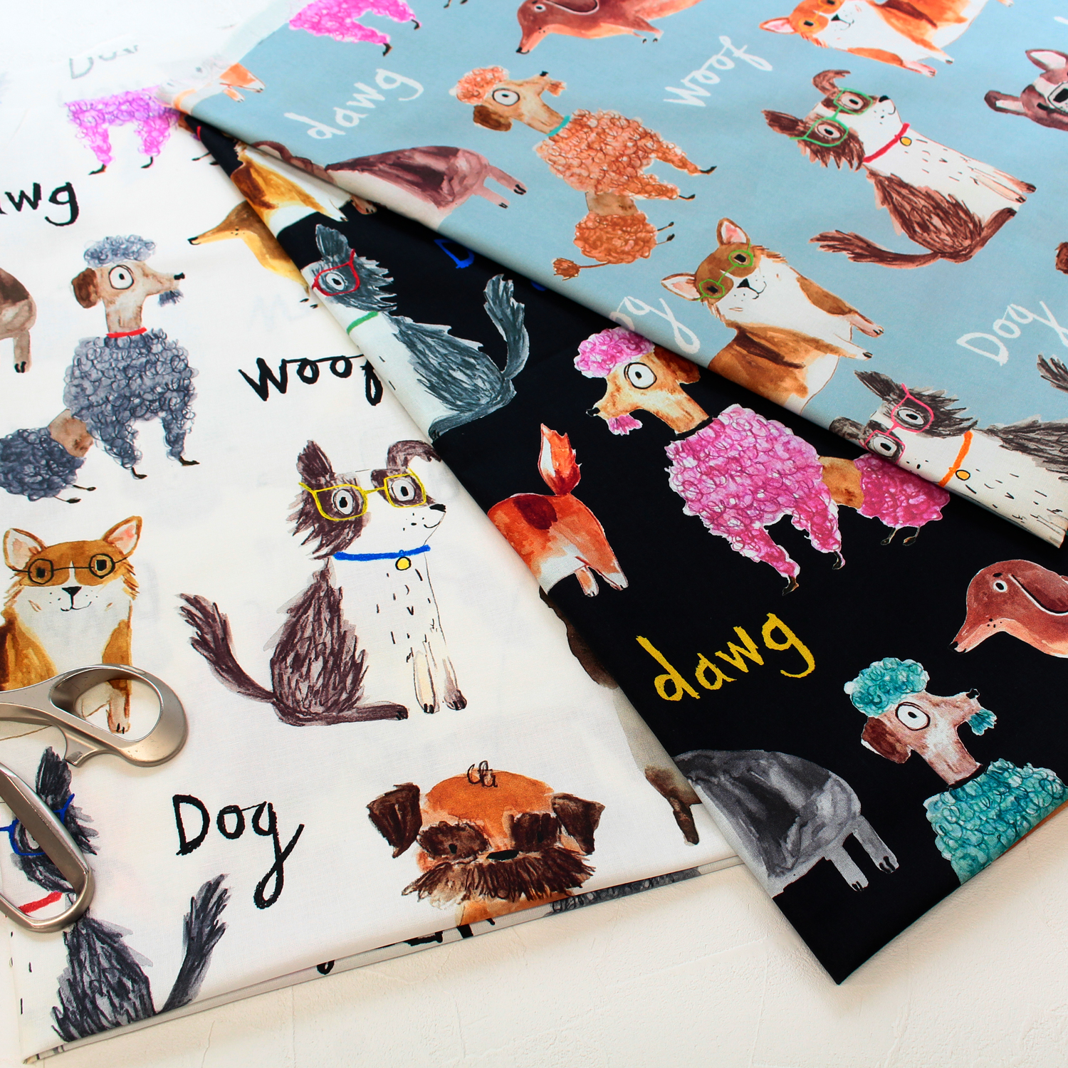 ■LF-LTDOGR Maison de Fabric -LIFE-DOG width 110cm 11m roll（roll）