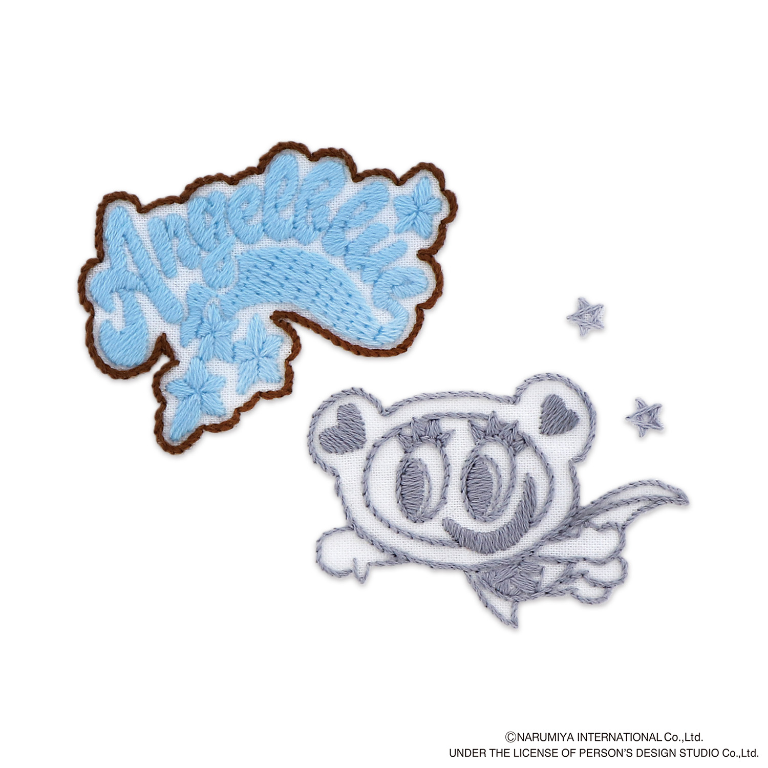 OLY-Z-56 はってはじめる刺しゅうキット 「エンジェルブルー」  ナカムラくん＆エンジェルブルーロゴ  (個)