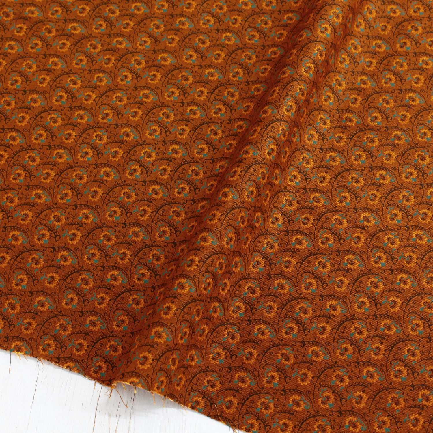 [0910 New Pattern] FSP-765 Brown Botanical Free Sprit USA Print 1m/unit (m)