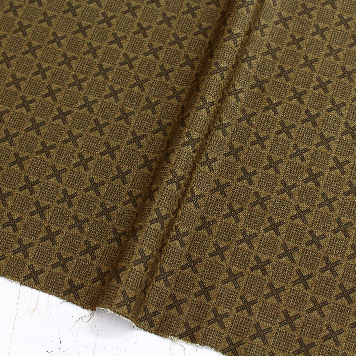 [0910 New Pattern] FSP-768 Green Cross Mark Free Sprit USA Print 1m/unit (m)