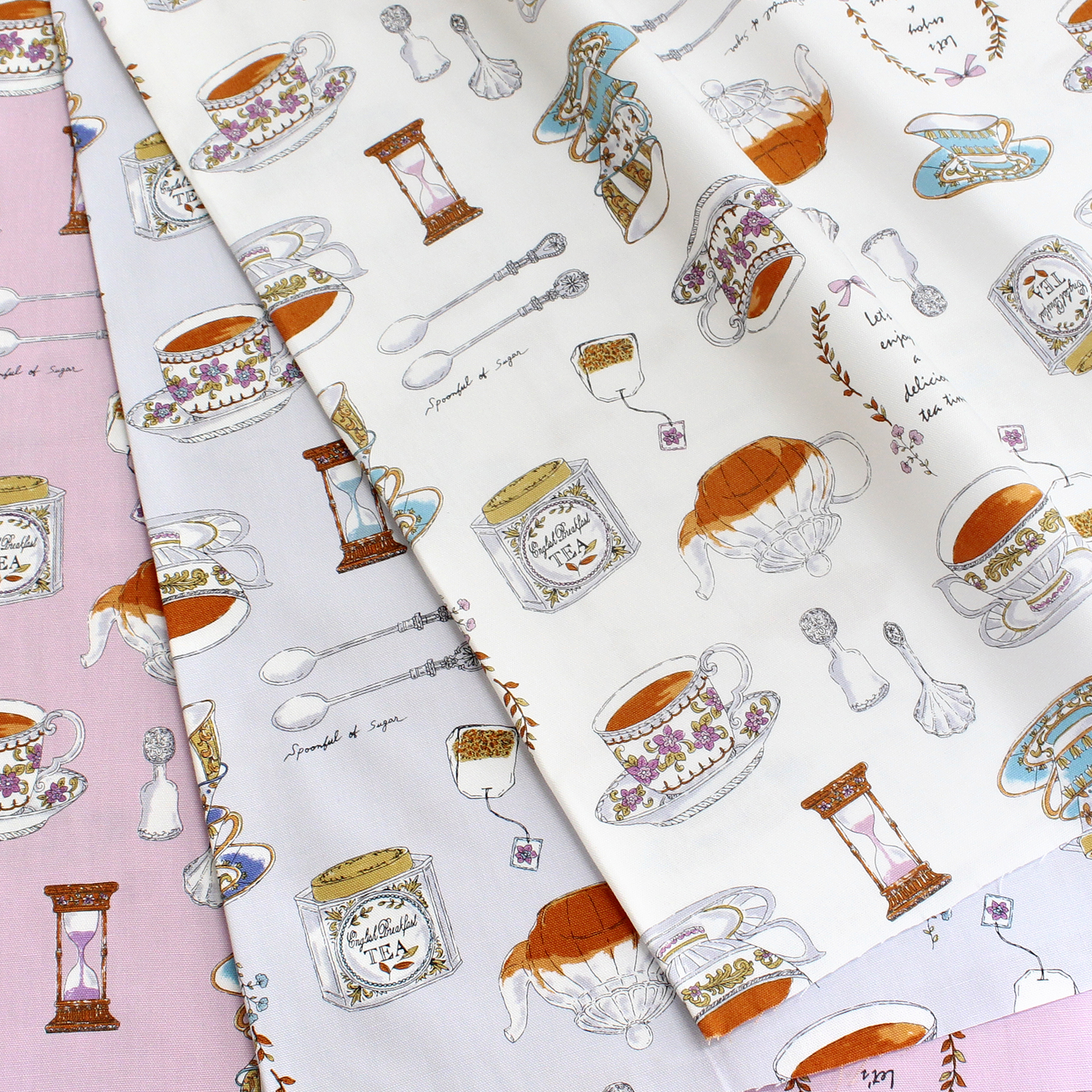 AP55110H-2 Tea Time Cotton Oxford Fabric, Width Approx. 110cm, 1m/unit (m)