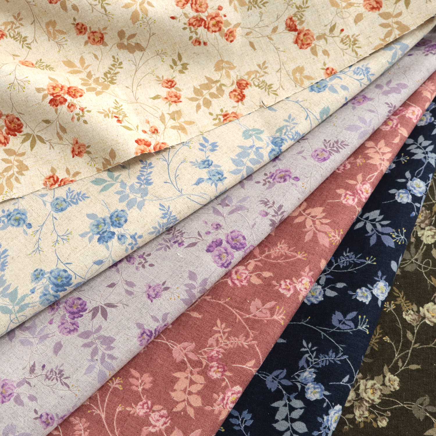 WP10690 Angela, French Rose Series, Cotton-Linen Canvas 1m/unit (m)