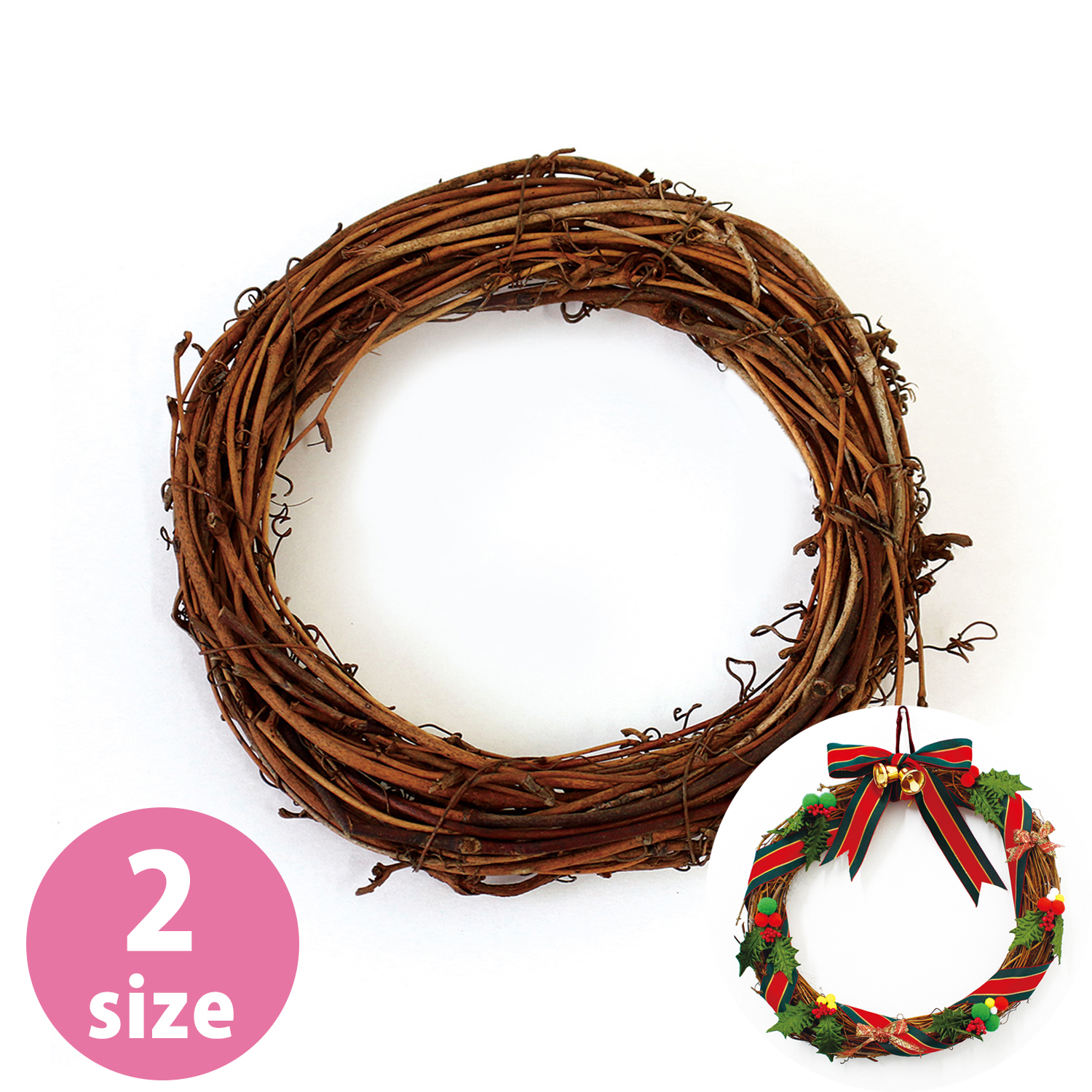 P7115 Rattan wreath (pcs)