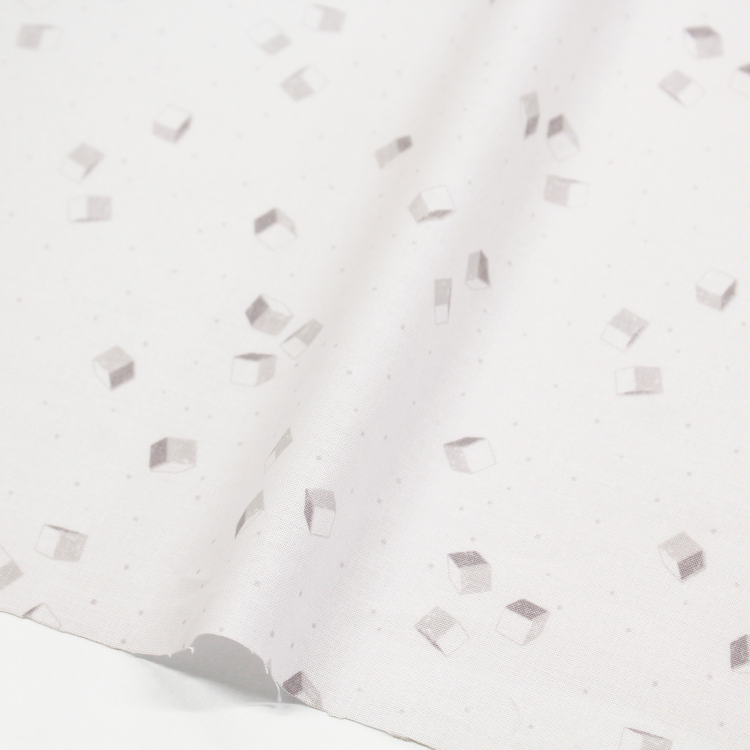 【数量限定】STUDIO-14 Free Sprit フリースピリット 白地 キューブ パッチワーク向け USAプリント シーチング m単位 (m)