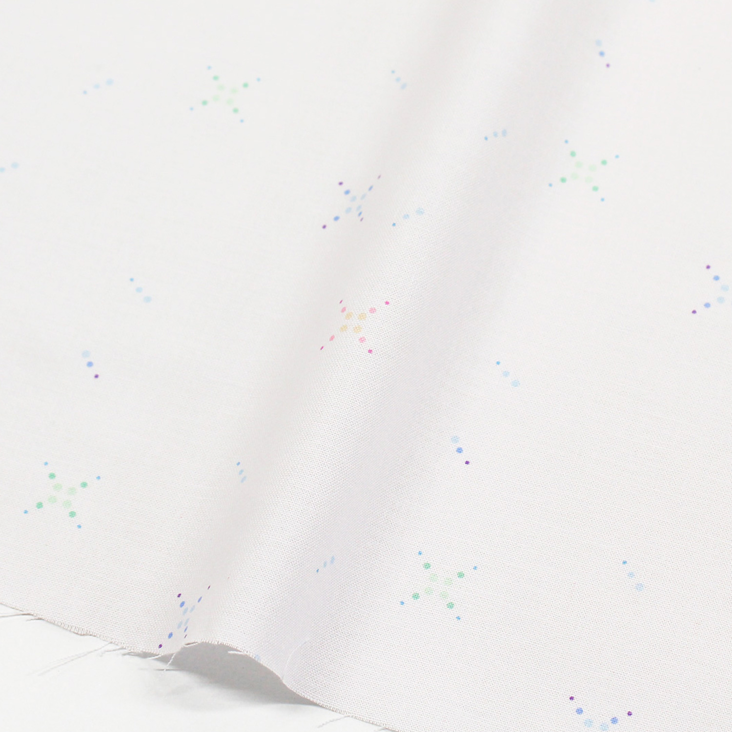 【数量限定】STUDIO-17 Free Sprit フリースピリット 白地 パステルバツ印 パッチワーク向け USAプリント シーチング m単位 (m)