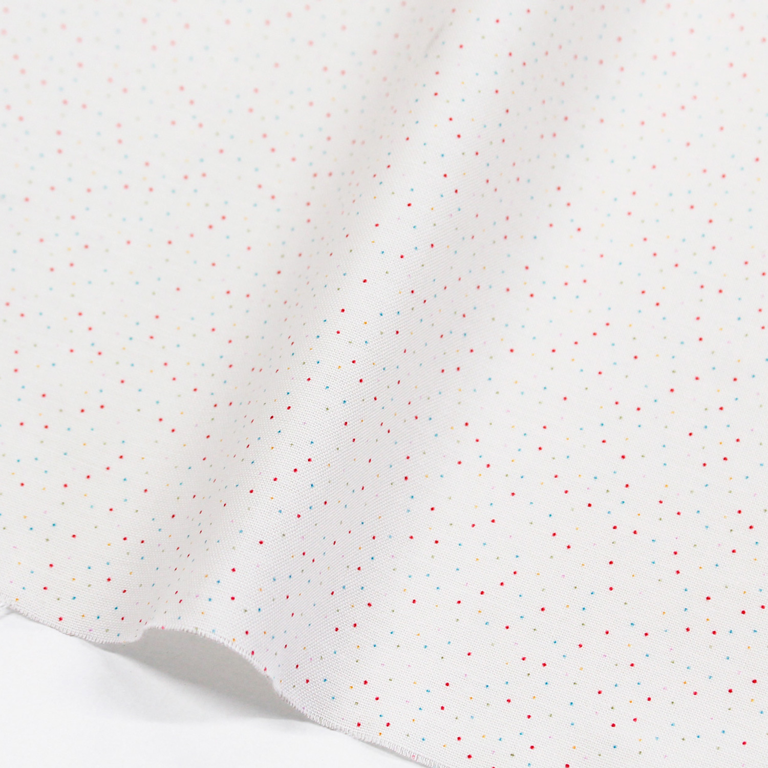 [Limited Quantity] STUDIO-9 Free Sprit Free Spirit White Small Colorful Dots for Patchwork USA Print Sheeting 1m/unit (m)