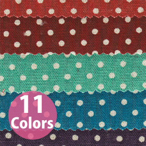 [Order upon demand, not cancellable] ■ICH19000R-1 Cotton/Linen Blend Canvas Dots bolt 12m (roll)