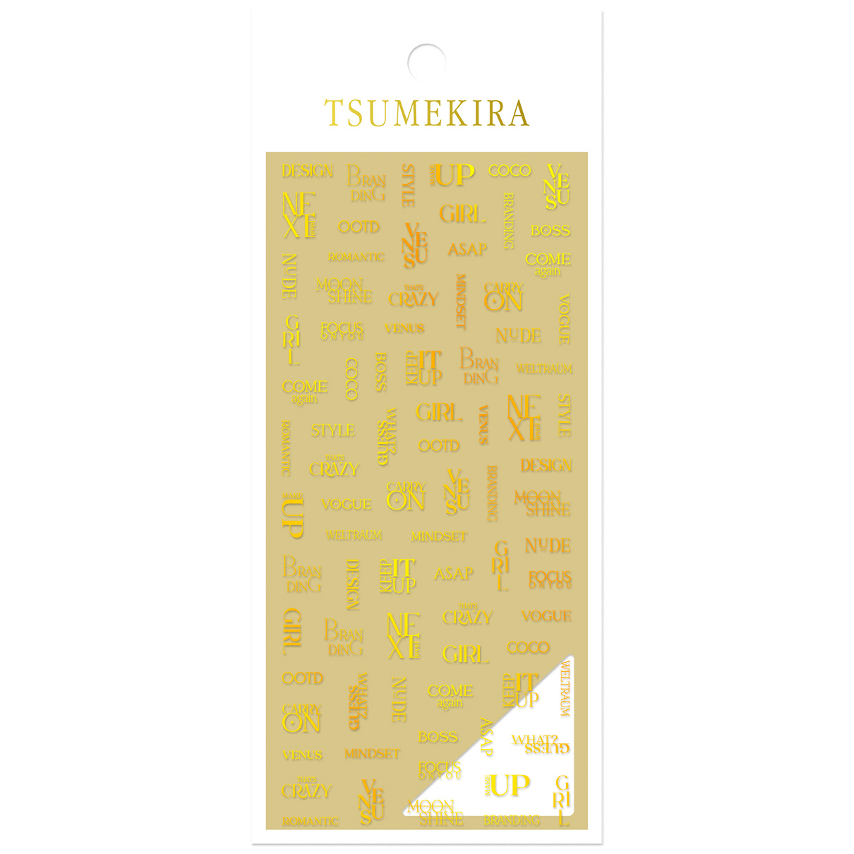 【お取り寄せ・返品不可】SG-NYM-017 MAYAプロデュース minimoji ゴールド（ジェル専用） ツメキラ ネイルシール 2025年11月発売 (枚)