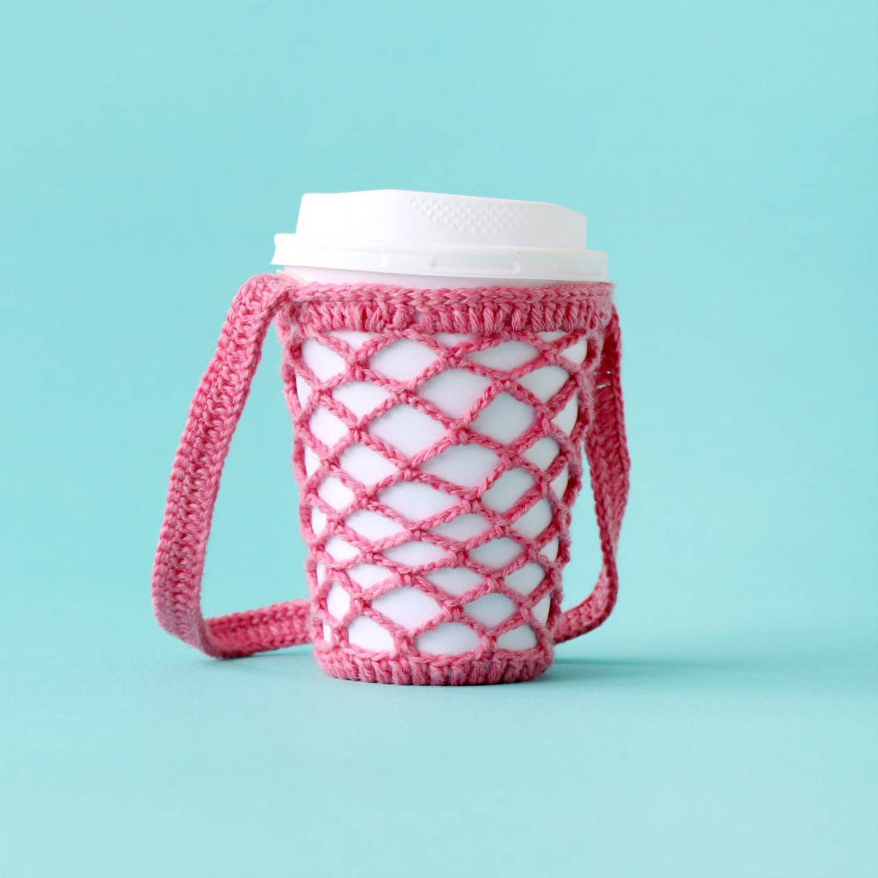 REC30130 Net knitted drink holder recipe made with one ball (pieces)