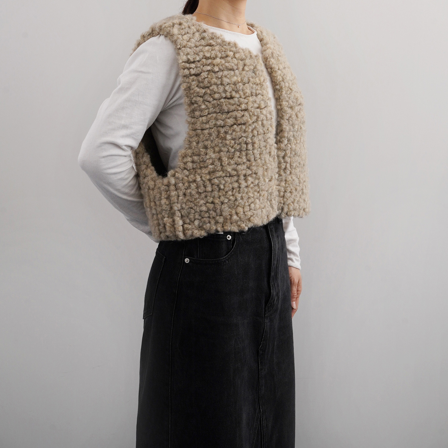 【受注会】REC30146 ボアショートベスト  レシピ(枚)