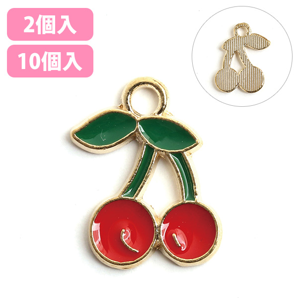 A22-14 EPO Charm Cherry W15×H17mm color:gold (pack)