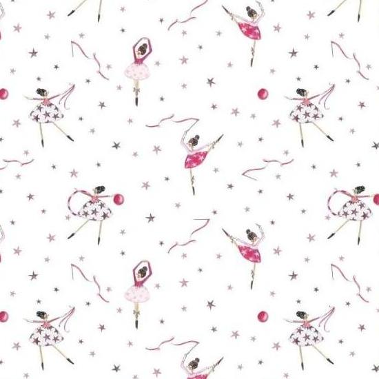 ■ACU3523-945R Ballerina acufactum Printed Fabric Approximately 150cm wide Original Fabric Approximately 10m (roll)