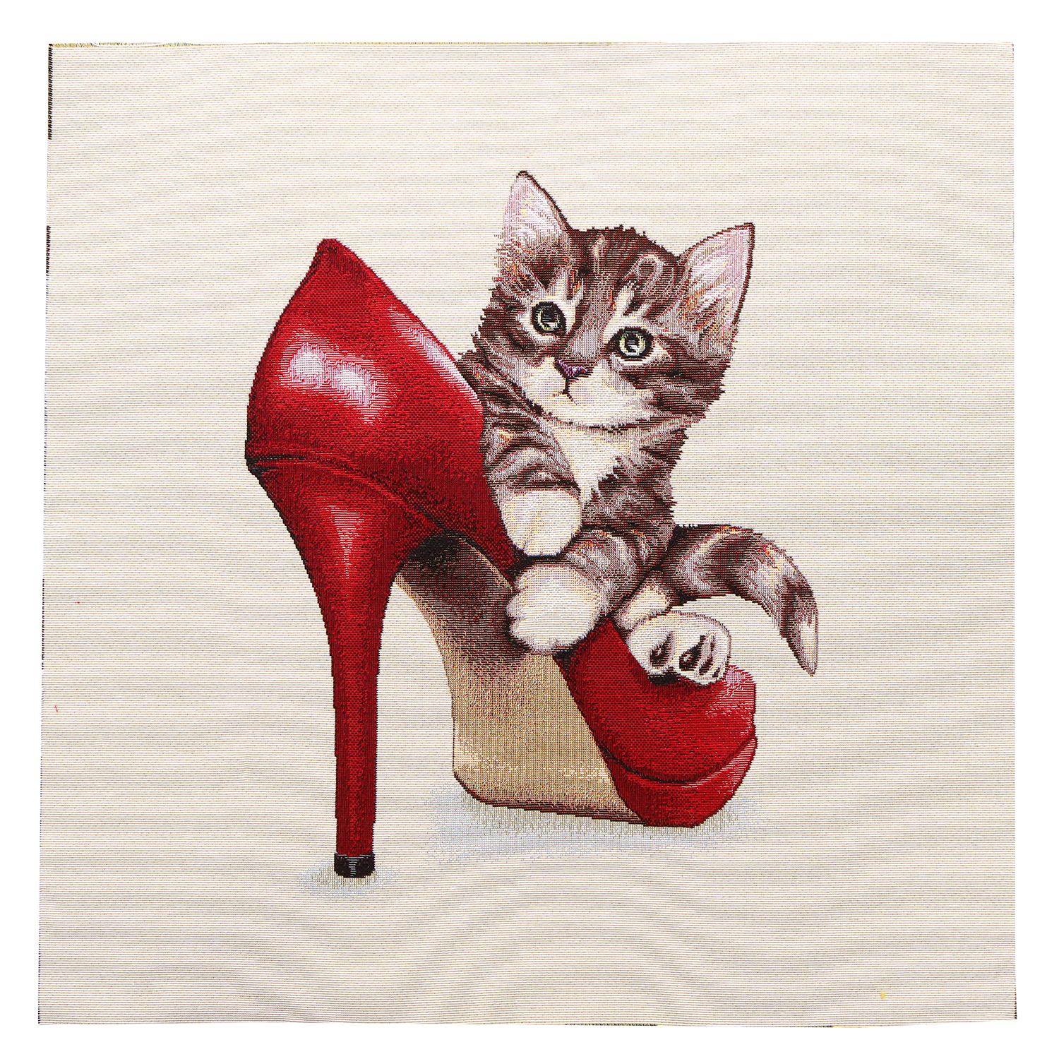 AR6114 Gobelin fabric panel High heels and cat Imported from Netherlands Approx. 47 x 47cm (pcs)