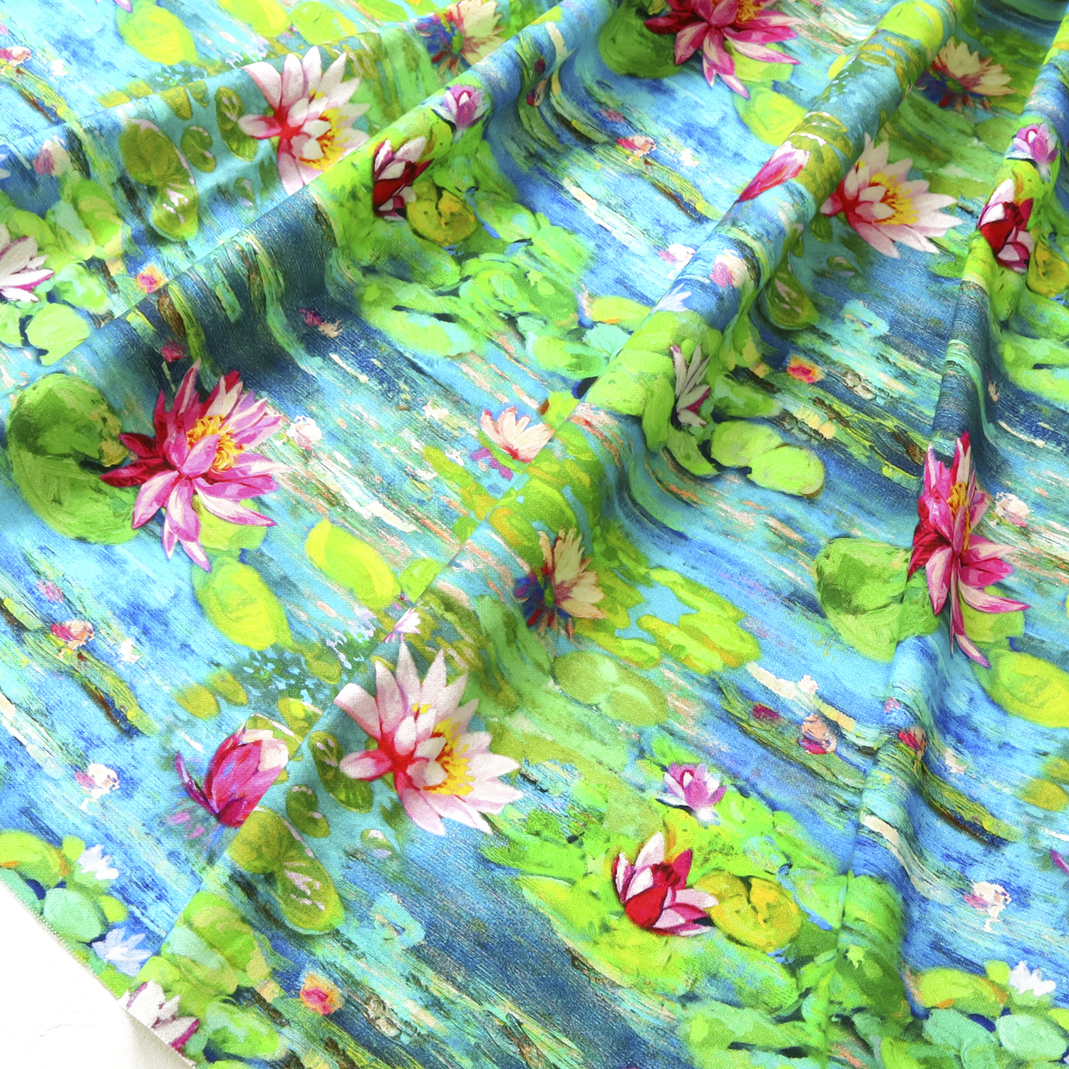 [Reservation] BB151030-1434 Water Lily Ox Fabric Digital Print Imported from Netherlands 140cm width 1m/unit (m)