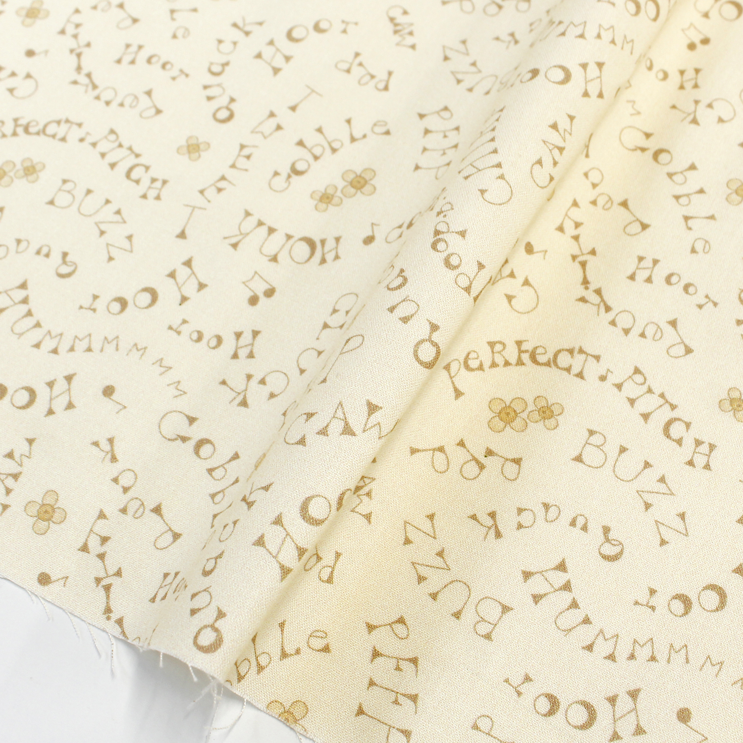 MICH10316-CREM Text Cream Michael Miller Michael Miller Printed Fabric 1m/unit (m)