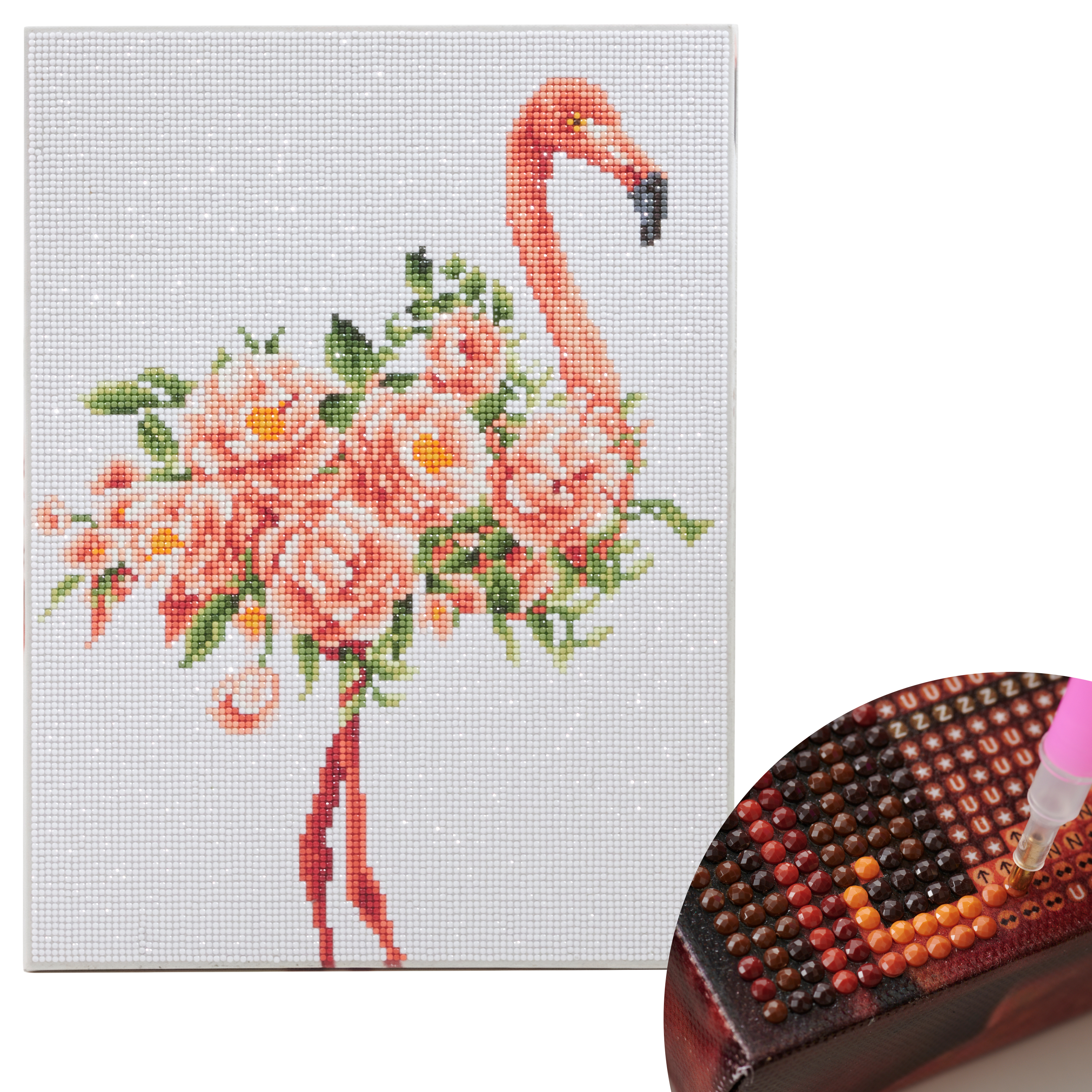 T10-3314 Diamond Painting "Flower Flamingo" beads kit (pack)